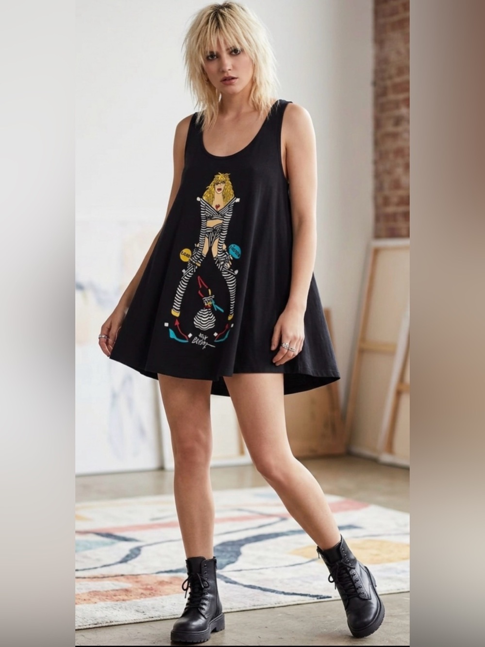 Betsey Johnson Paper Doll Racerback Tank Dress